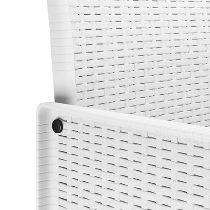 Hagemøbler Sett Med 4 Hvit Rattan Standard Holdbar Utemøbler