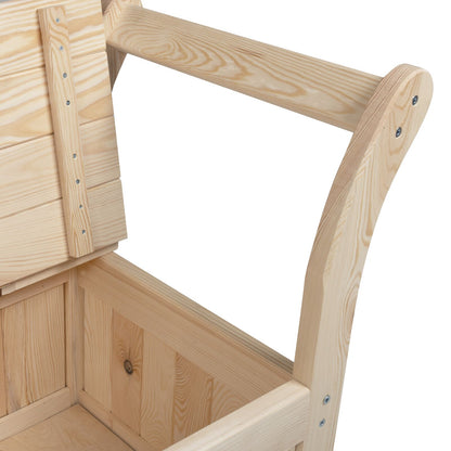 Hageoppbevaringsbenk 119X76X44 Cm Solid Tre Furu