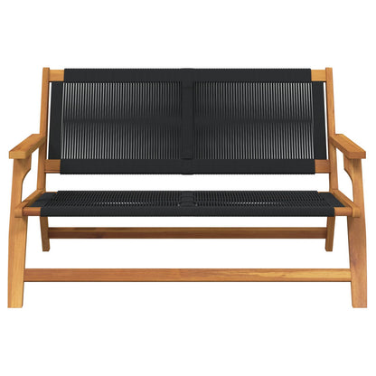 Hagebenk Svart 76X122X73 Cm Massivt Akasietre
