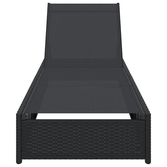 Solseng Svart 60X200X27 Cm Poly Rattan