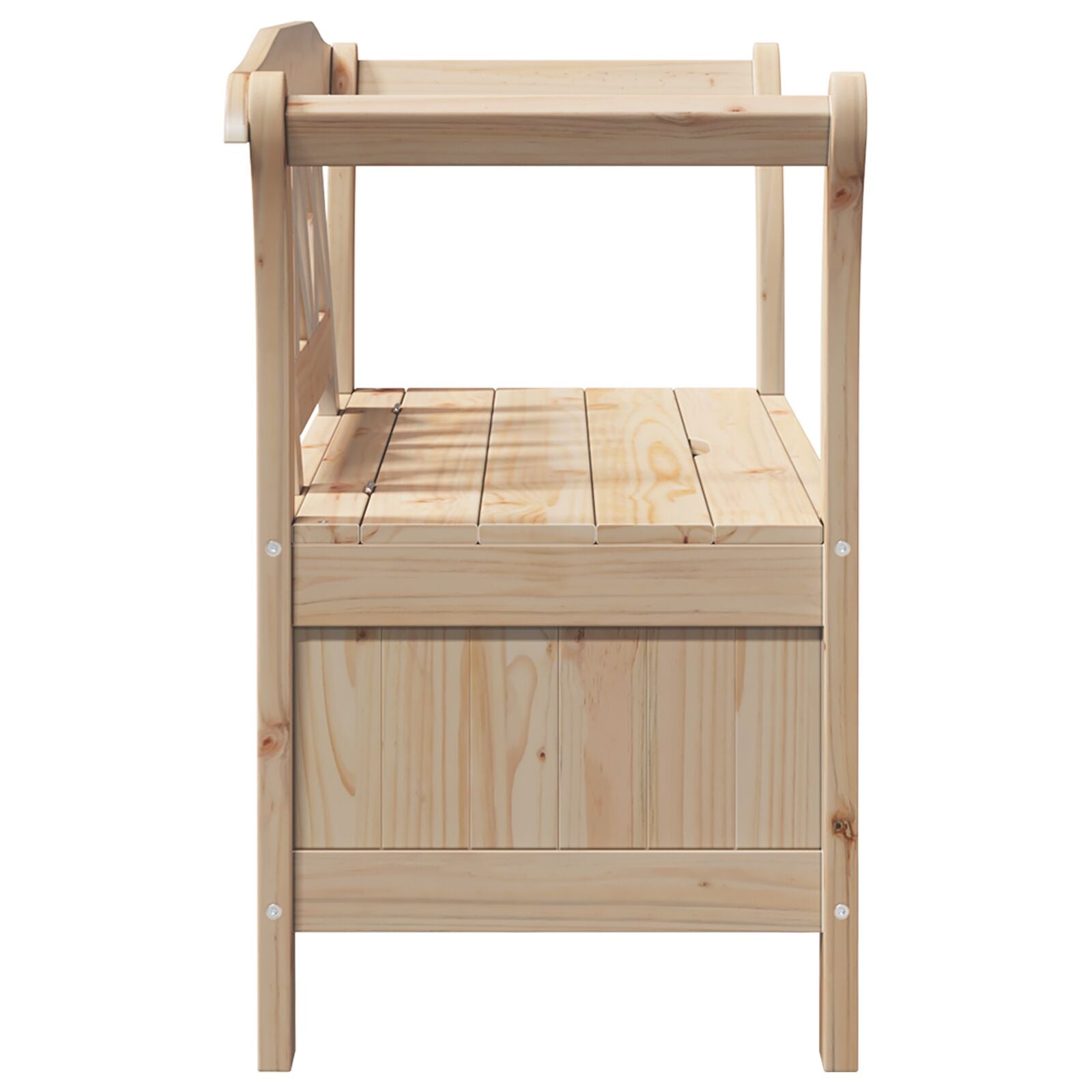 Hageoppbevaringsbenk 119X76X44 Cm Solid Tre Furu