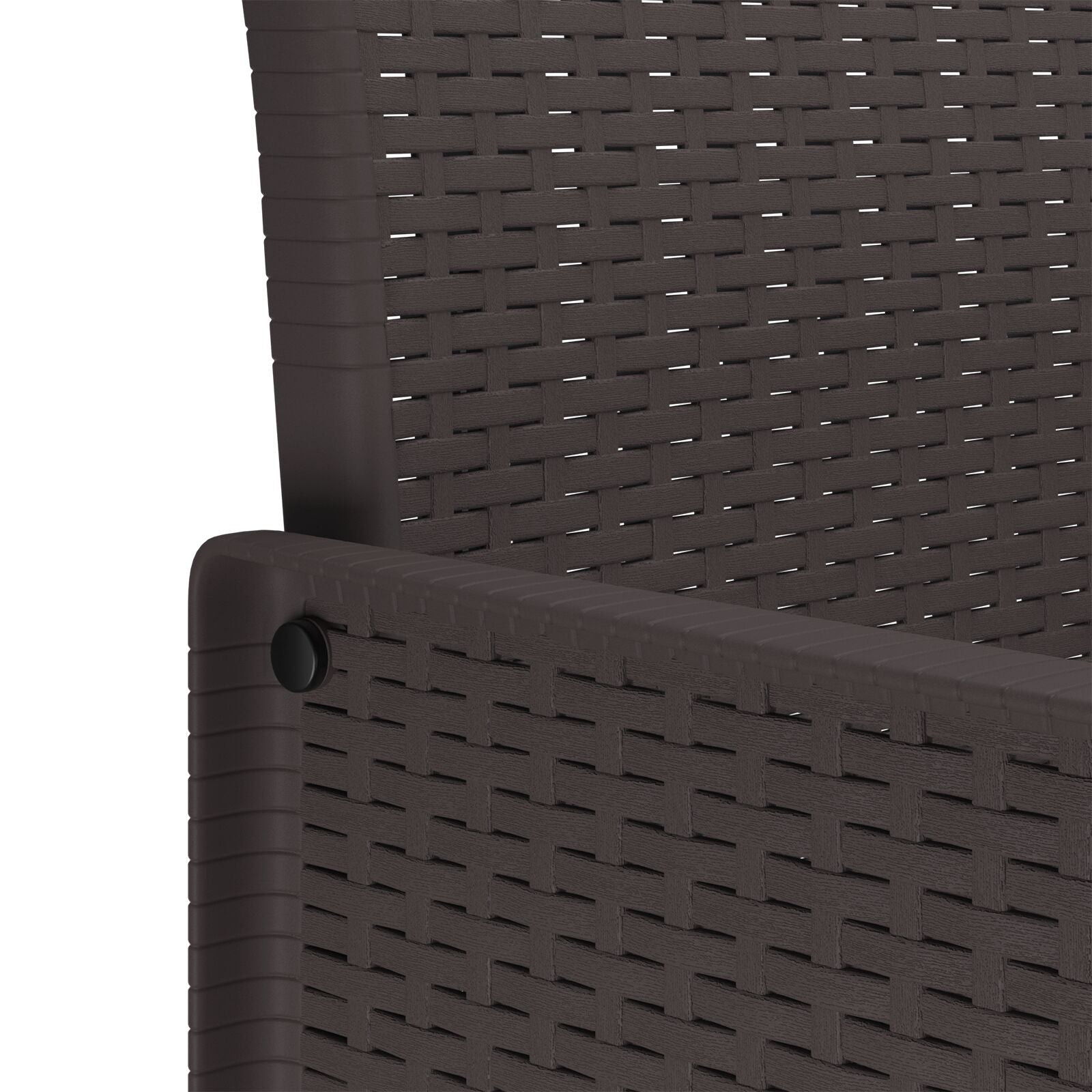 Hagemøbelstol Sett Med 4 Brun Polypropylen Standard Holdbar
