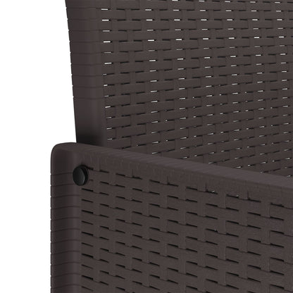 Hagemøbelstol Sett Med 4 Brun Polypropylen Standard Holdbar