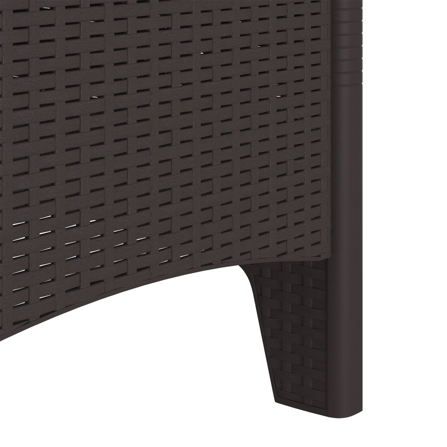 Hagemøbelstol Sett Med 4 Brun Polypropylen Standard Holdbar