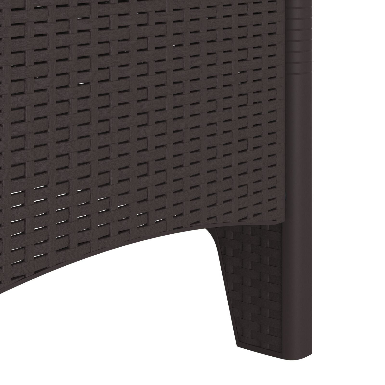Hagemøbelstol Sett Med 4 Brun Polypropylen Standard Holdbar