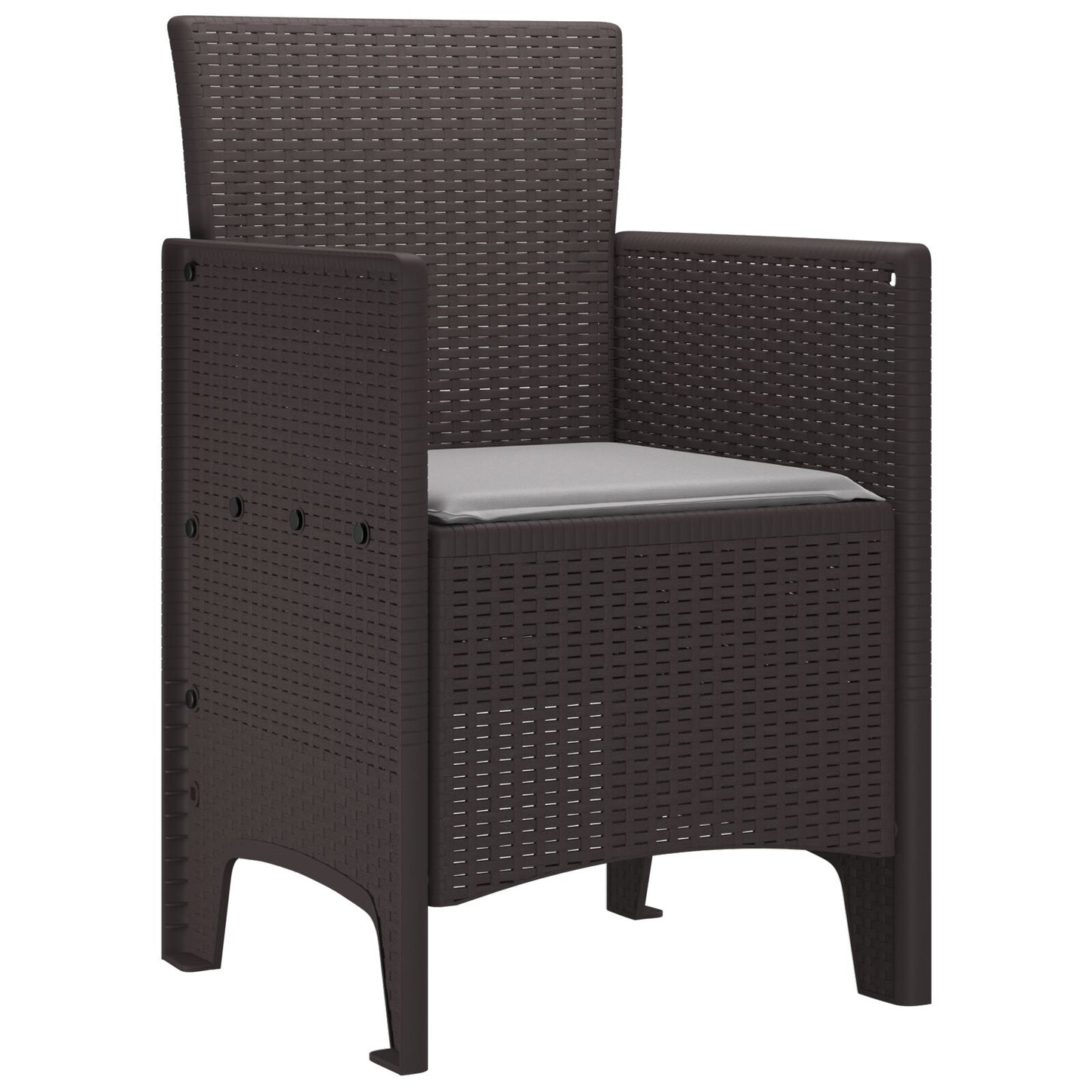 Hage Stoler Med Puter 4 Stk Brun Poly Rattan
