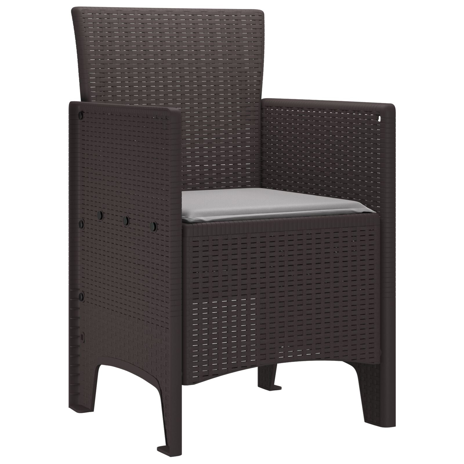 Hage Stoler Med Puter 4 Stk Brun Poly Rattan