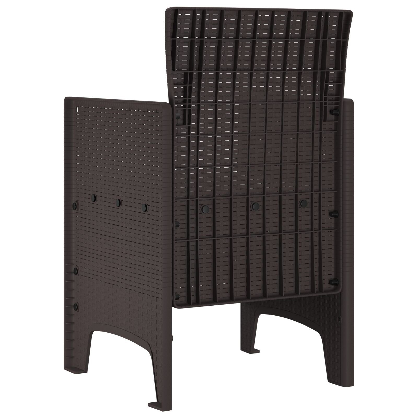 Hage Stoler Med Puter 4 Stk Brun Poly Rattan