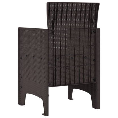 Hage Stoler Med Puter 4 Stk Brun Poly Rattan