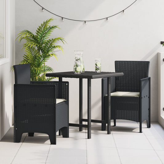 Hagestol Sett Med 2 Antrasitt, Kremhvit Plastrotting Standard