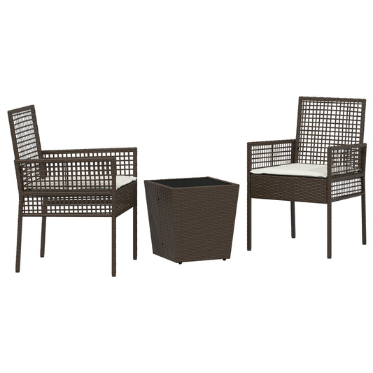 3-Delers Hagebistrosett Med Puter Brun Polyrotting