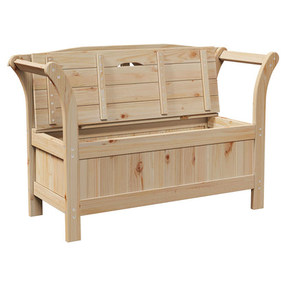 Hageoppbevaringsbenk 119X76X44 Cm Solid Tre Furu