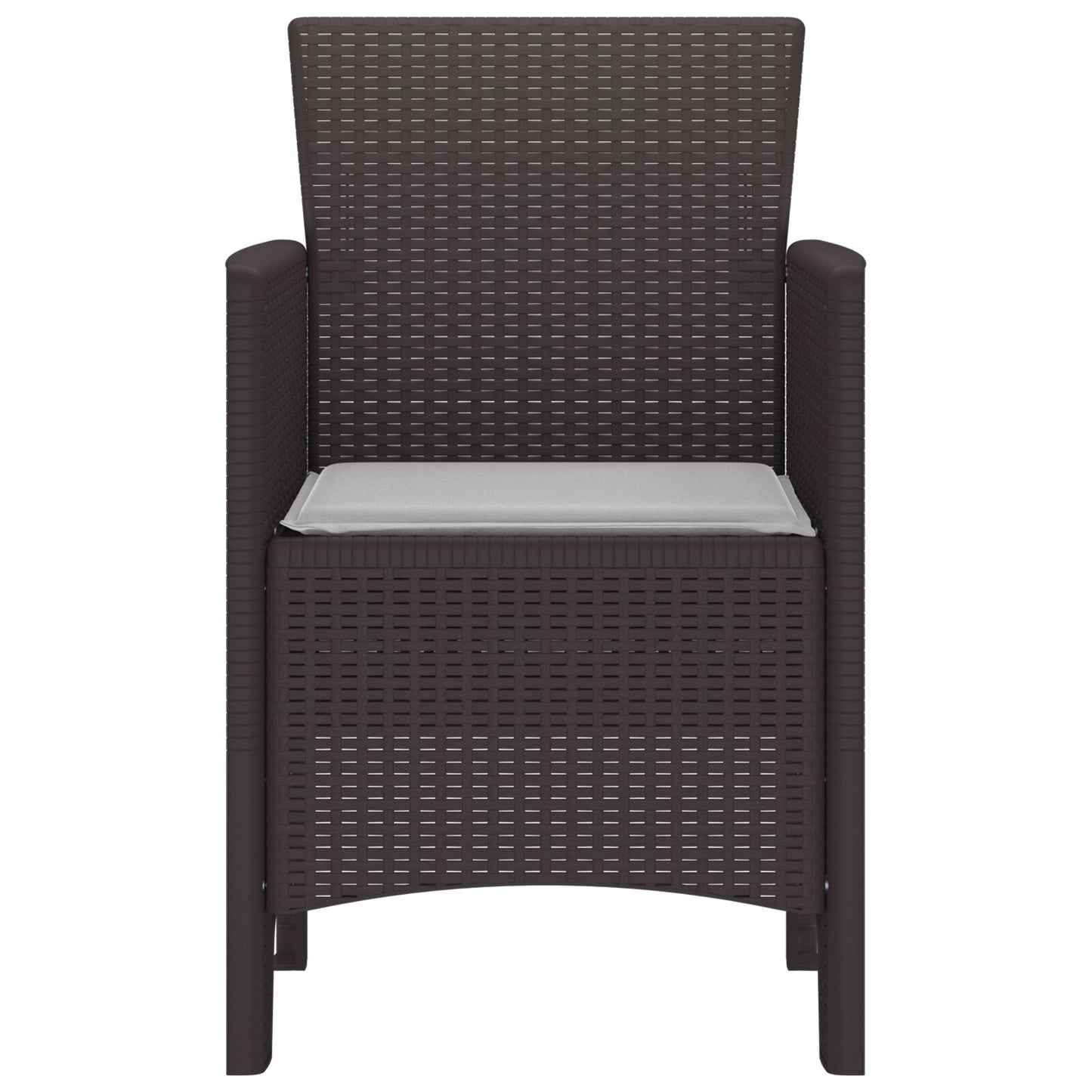 Hage Stoler Med Puter 4 Stk Brun Poly Rattan