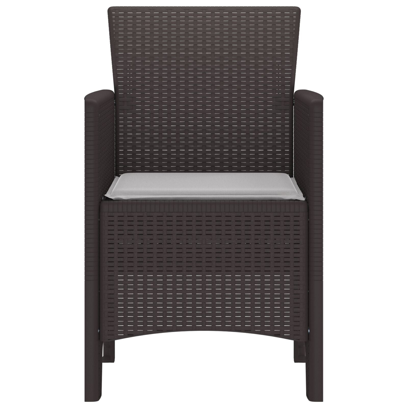 Hage Stoler Med Puter 4 Stk Brun Poly Rattan