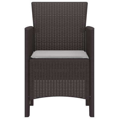 Hage Stoler Med Puter 4 Stk Brun Poly Rattan