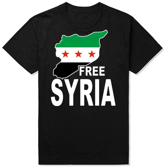 Cotton Men's "Free Syria" T-Shirt BLACK / S MAHYSTYLE