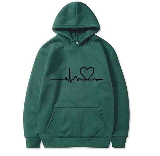 Heartbeat Print Hoodie