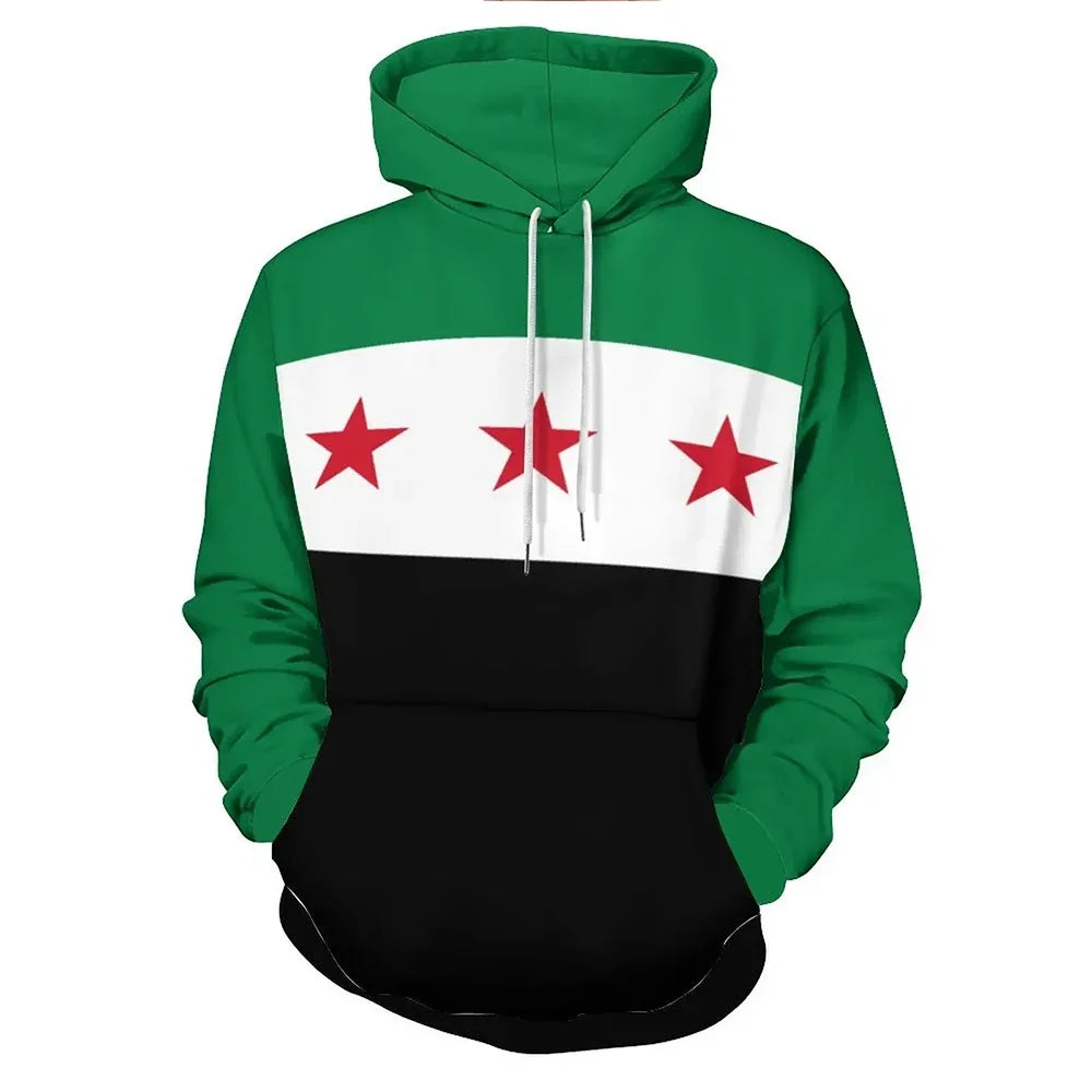 Syria Flag Hoodie for men and women