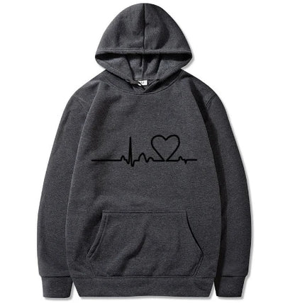 Heartbeat Print Hoodie