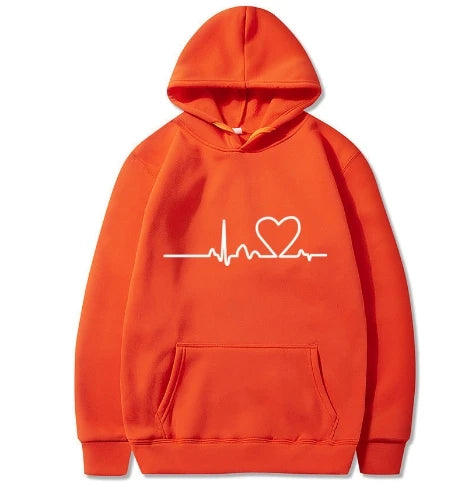 Heartbeat Print Hoodie