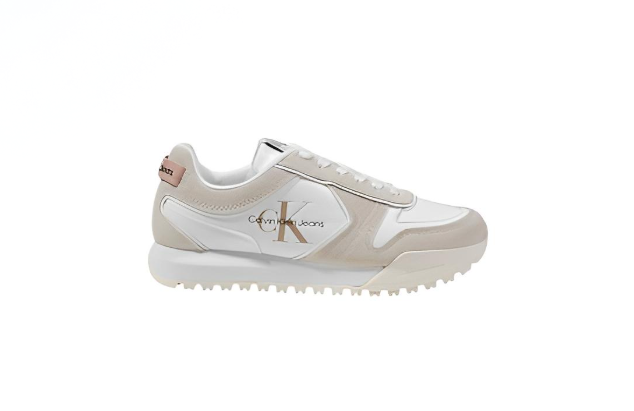 Calvin Klein Jeans Luxe – Elegant White Leather Sneakers for Spring & Summer