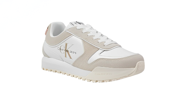 Calvin Klein Jeans Luxe – Elegant White Leather Sneakers for Spring & Summer