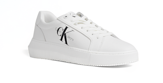 Calvin Klein Pure – Classic White Leather Sneakers for Fall & Winter