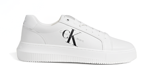 Calvin Klein Pure – Classic White Leather Sneakers for Fall & Winter