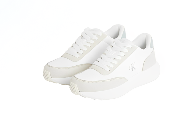 Calvin Klein Jeans Nude – Elegant Beige Leather Sneakers for Spring & Summer