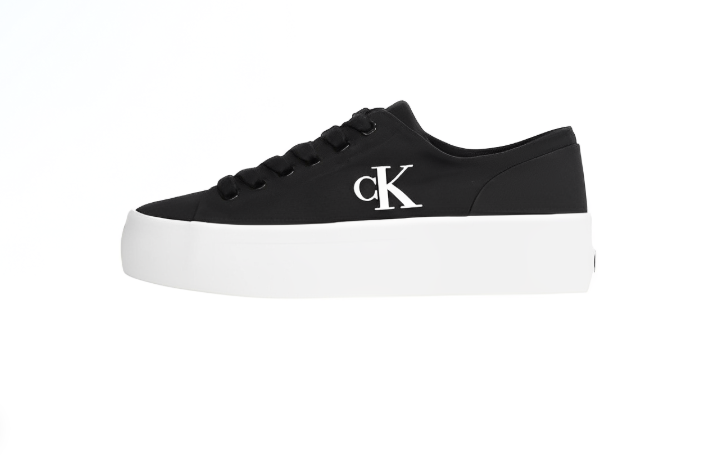 Calvin Klein Jeans Noir – Sleek Black Cotton Sneakers for Spring & Summer