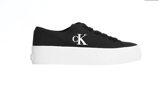 Calvin Klein Jeans Noir – Sleek Black Cotton Sneakers for Spring & Summer