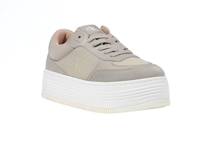 Calvin Klein Jeans Natural – Chic Beige Cotton Sneakers for Spring & Summer