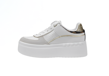 Guess Priddy – Trendy White Platform Sneakers for Spring & Summer