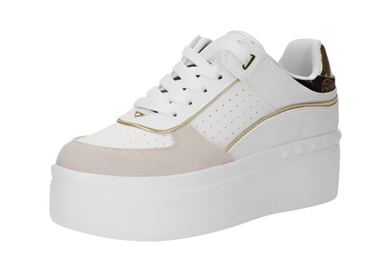 Guess Priddy – Trendy White Platform Sneakers for Spring & Summer