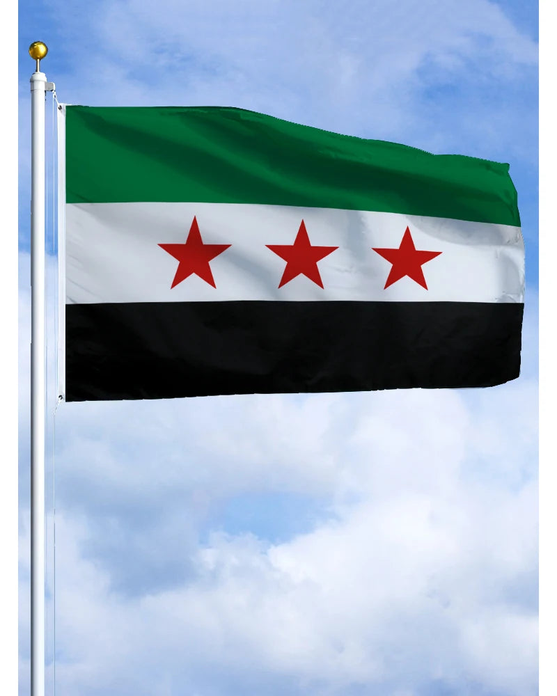 Three Stars Free Syrian Arab Flag