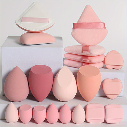 20pcs Candy Makeup Sponge Set – Cushion & Loose Powder Puffs for Flawless Blending