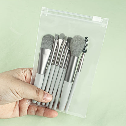 Professional Soft Makeup Brush Set – Fluffy Kabuki Brushes for Face & Eyes