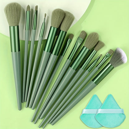 Professional Soft Makeup Brush Set – Fluffy Kabuki Brushes for Face & Eyes