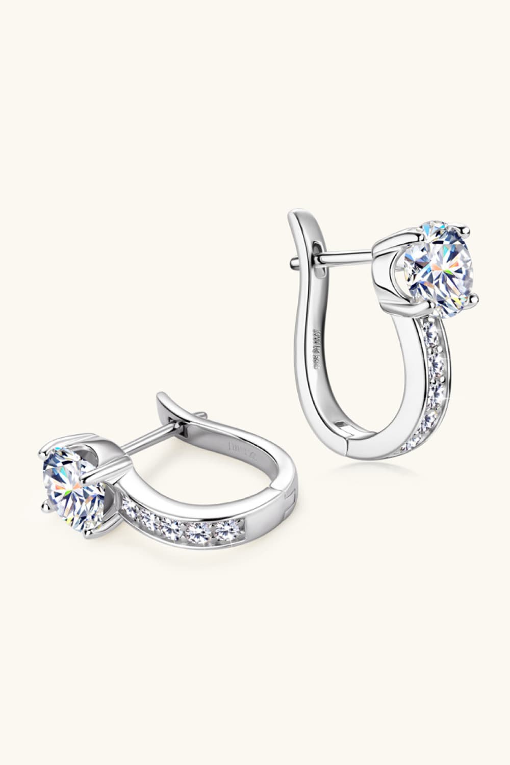 Moissanite Earrings - 2 Carat