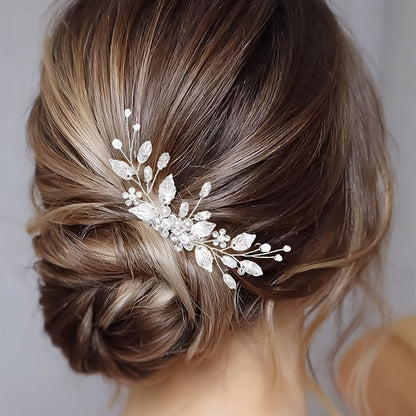 Elegant Bridal Crystal & Pearl Headpiece – Wedding Hair Accessory