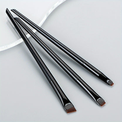 3-in-1 Eyebrow & Eyeliner Brush Set – Precision Natural Eyebrow Powder & Detail Brush