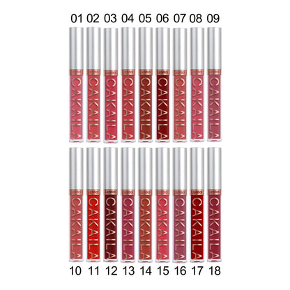 18-Piece Waterproof Liquid Lipstick Set – Matte & Glossy Finishes for All-Day Wear