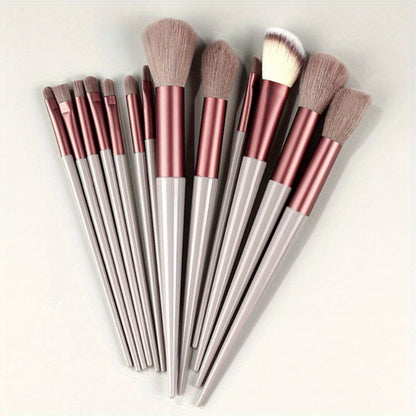 Professional Soft Makeup Brush Set – Fluffy Kabuki Brushes for Face & Eyes