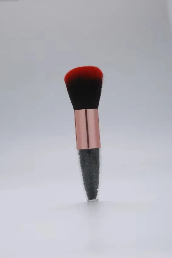 3-Piece Nail Dust & Loose Powder Brush Set – Transparent Diamond Handle