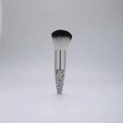 3-Piece Nail Dust & Loose Powder Brush Set – Transparent Diamond Handle