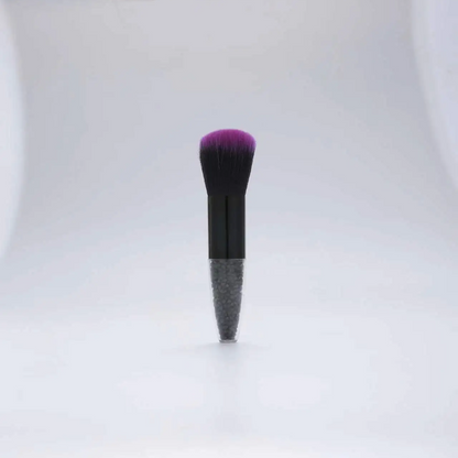 3-Piece Nail Dust & Loose Powder Brush Set – Transparent Diamond Handle