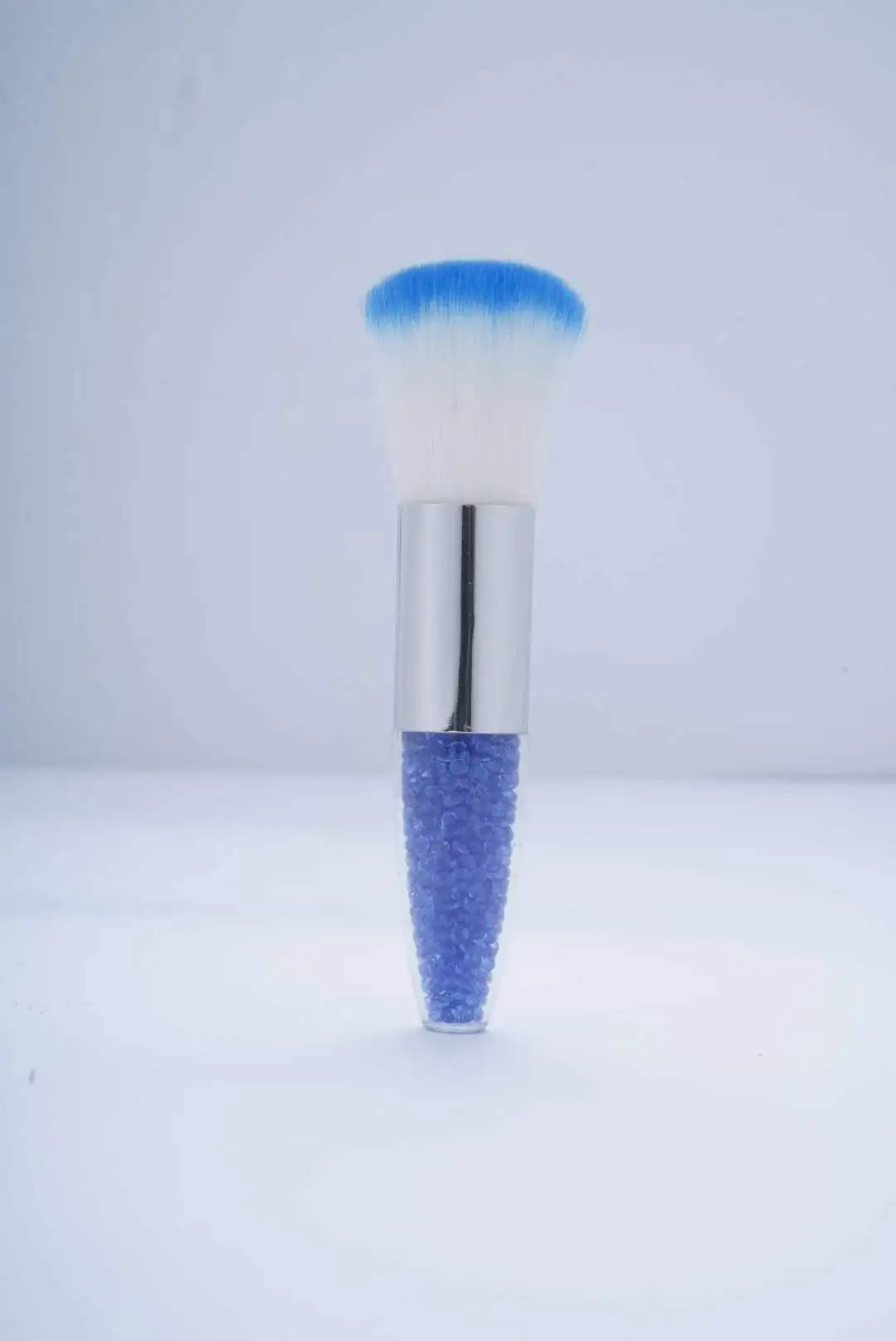 3-Piece Nail Dust & Loose Powder Brush Set – Transparent Diamond Handle