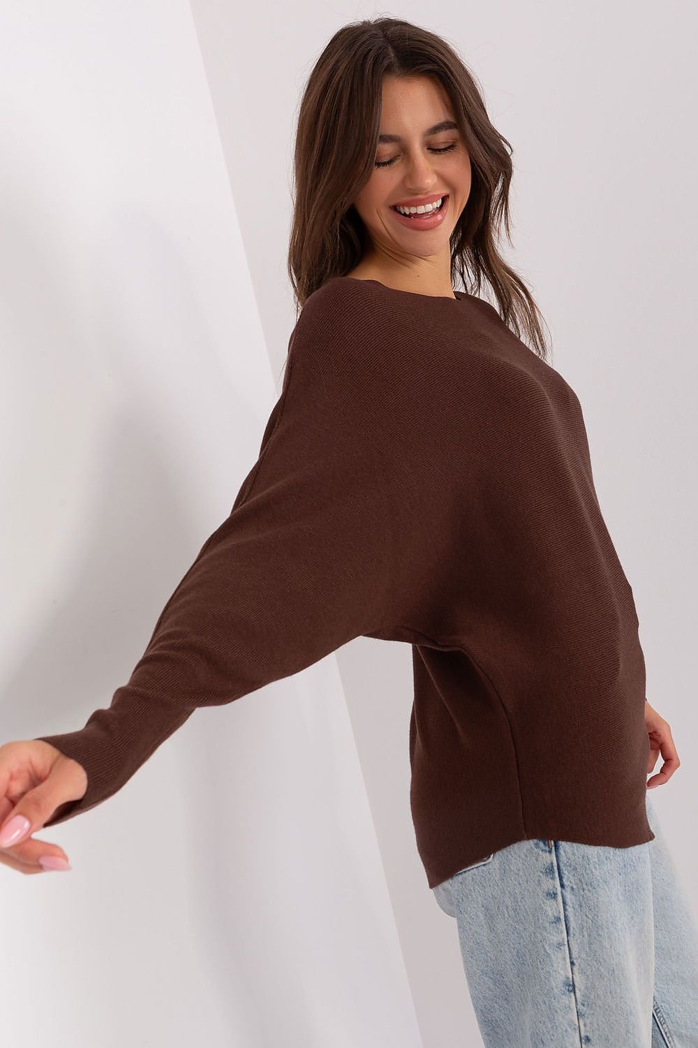 Brown Batwing Sweater