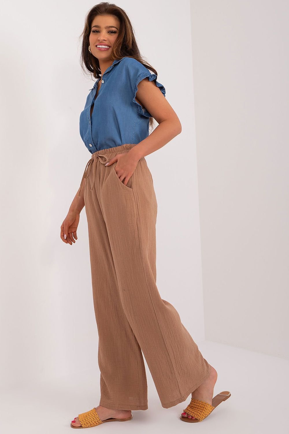 Versatile Fabric Pants by Italy Moda