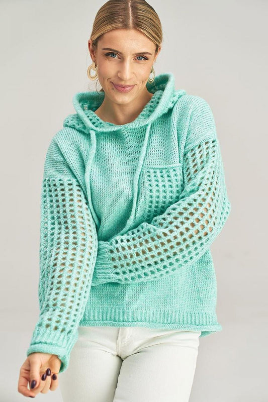 Figl Cozy Hooded Sweater green / one-size-fits-all MAHYSTYLE